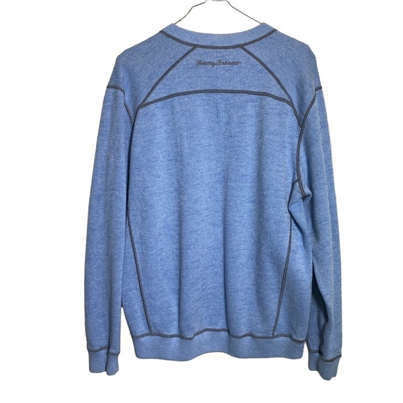 Tommy Bahama men's Small reversible thermal ribbed Flipshore Abaco sweatshirt - Picture 6 of 8